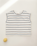 SUSU&CRA Mini Hairo Striped Sleeveless T-Shirt – Blue