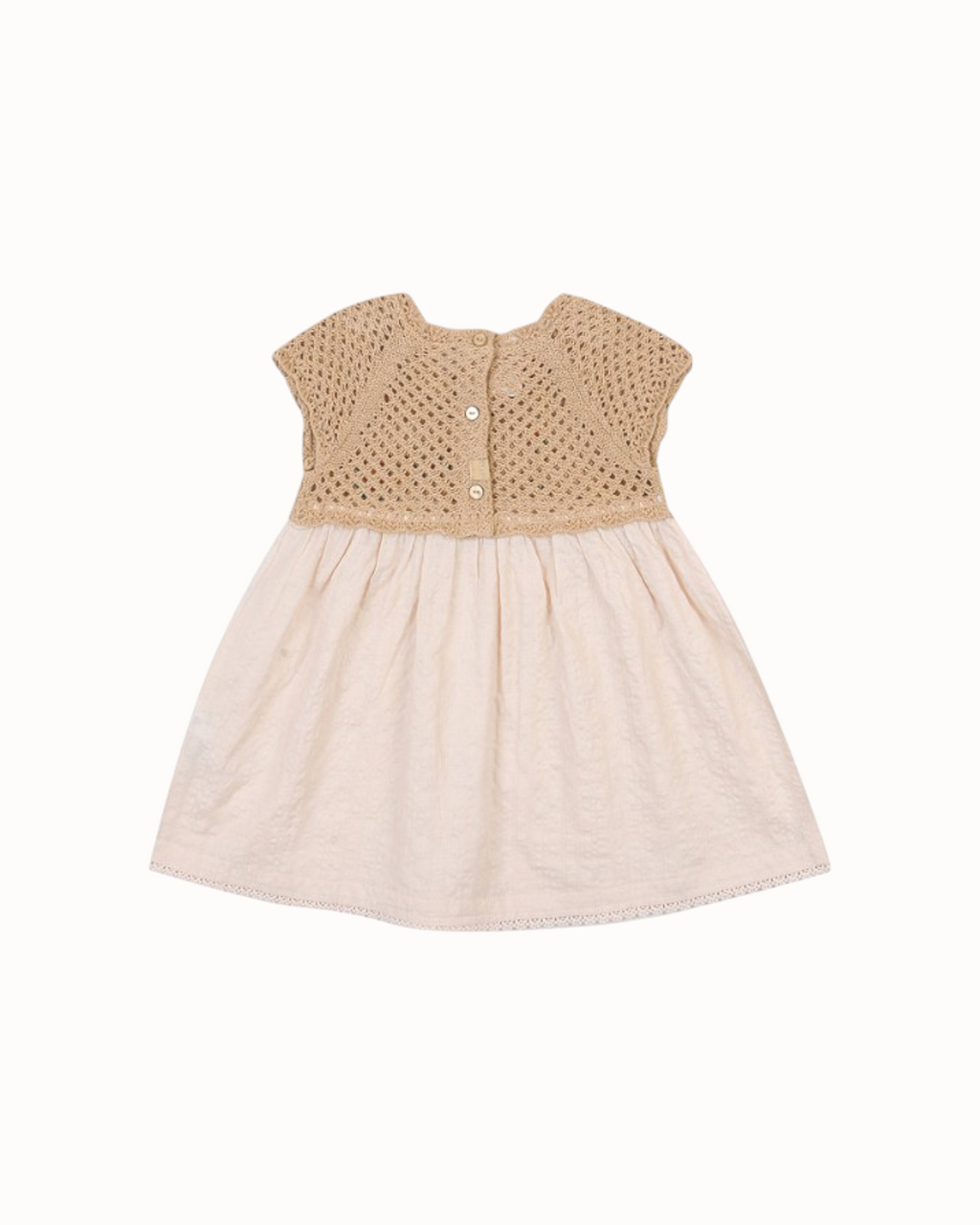 ETTOI Sadi Crochet Dress with Bloomers – Beige