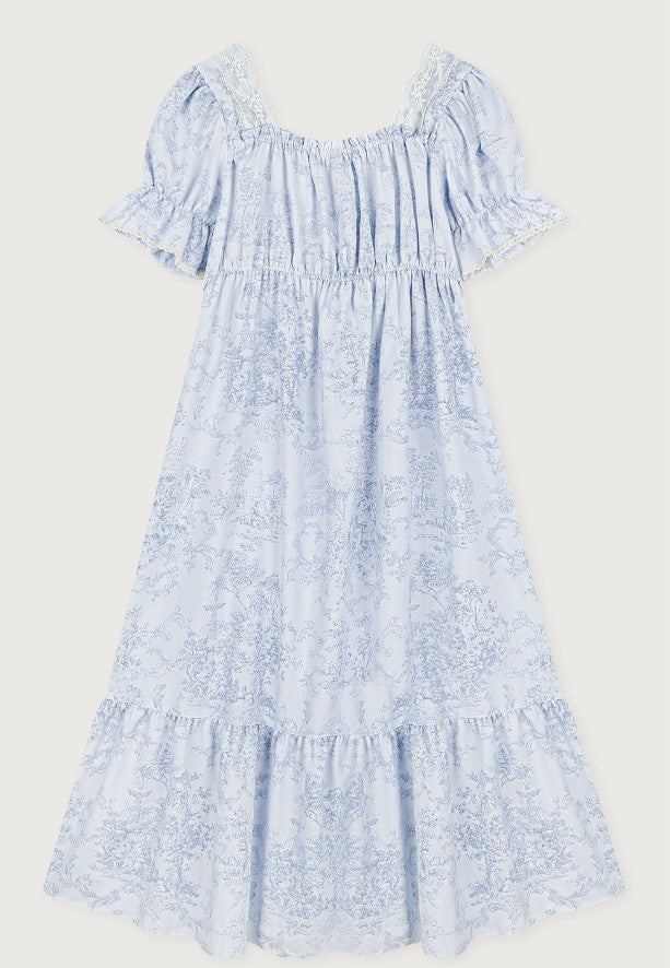 LUNALUZ Garden Waltz Washed Lounge Dress