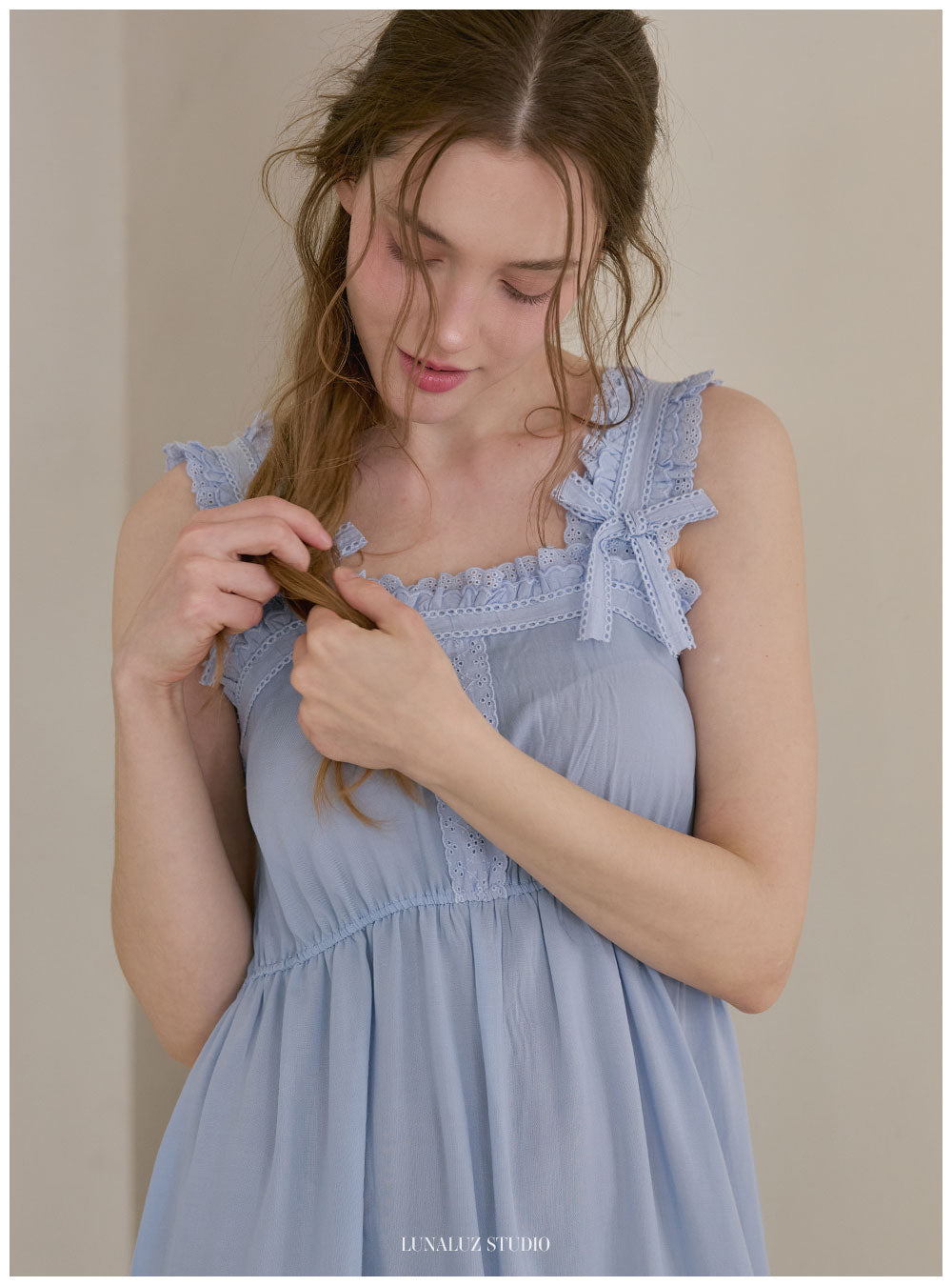 LUNALUZ Good Morning 100% TENCEL™ Lyocell Lounge Dress