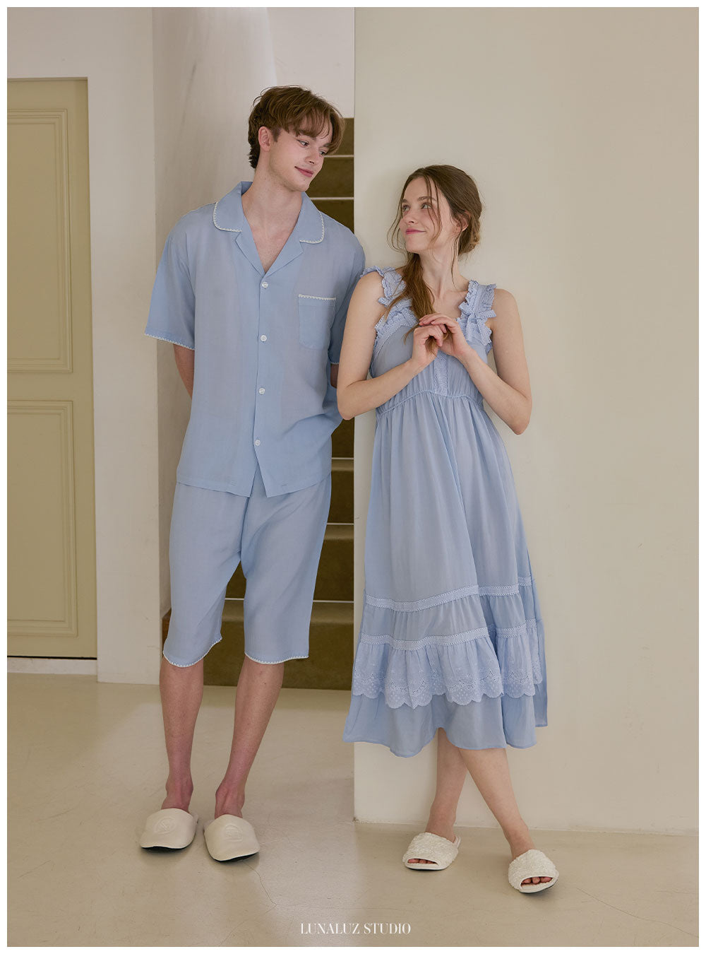 LUNALUZ Good Morning 100% TENCEL™ Lyocell Lounge Dress