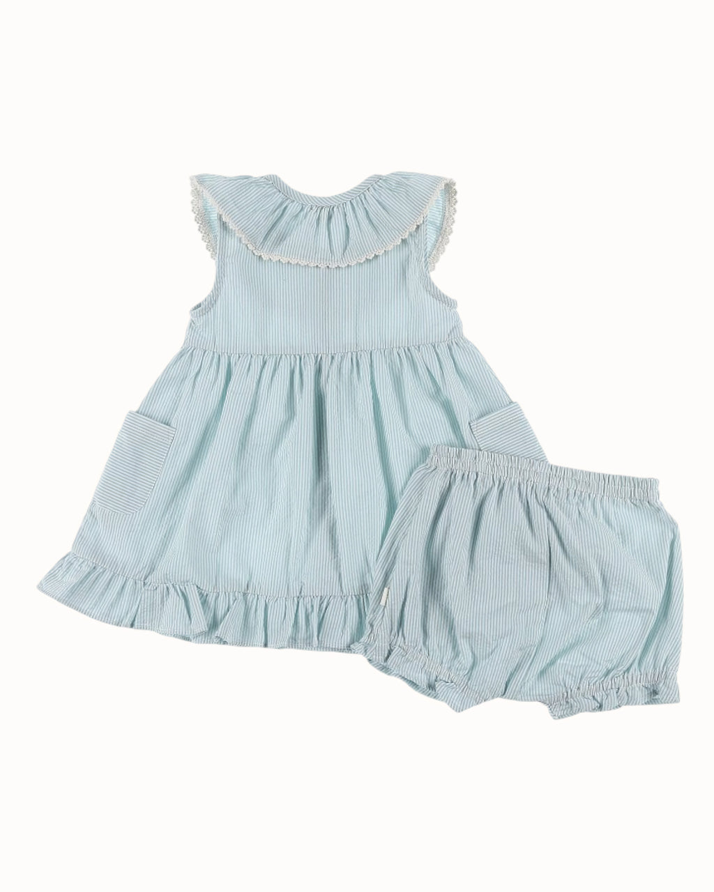 ETTOI Bibie Stripe Sleeveless Dress – Mint Green