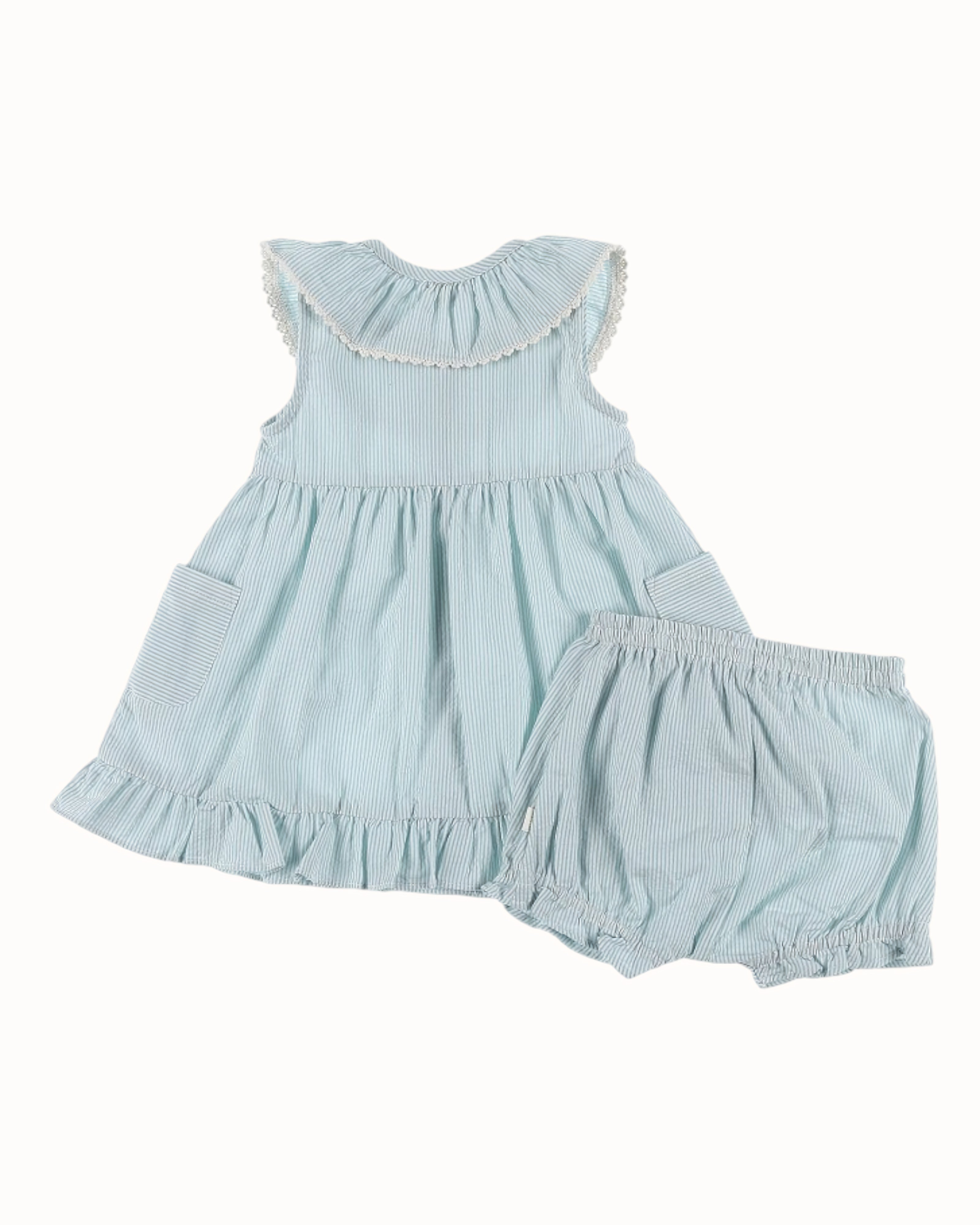 ETTOI Bibie Stripe Sleeveless Dress – Mint Green