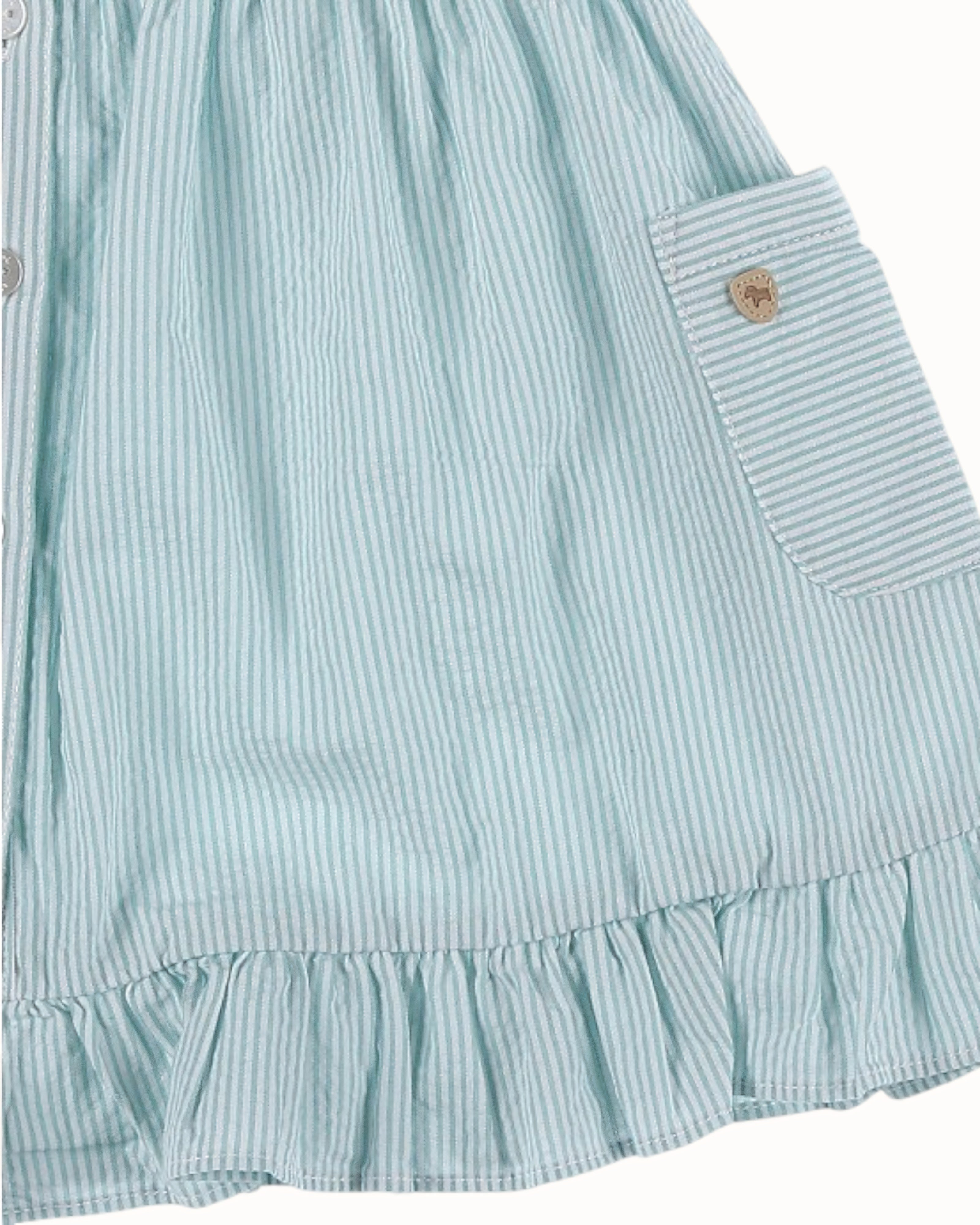 ETTOI Bibie Stripe Sleeveless Dress – Mint Green
