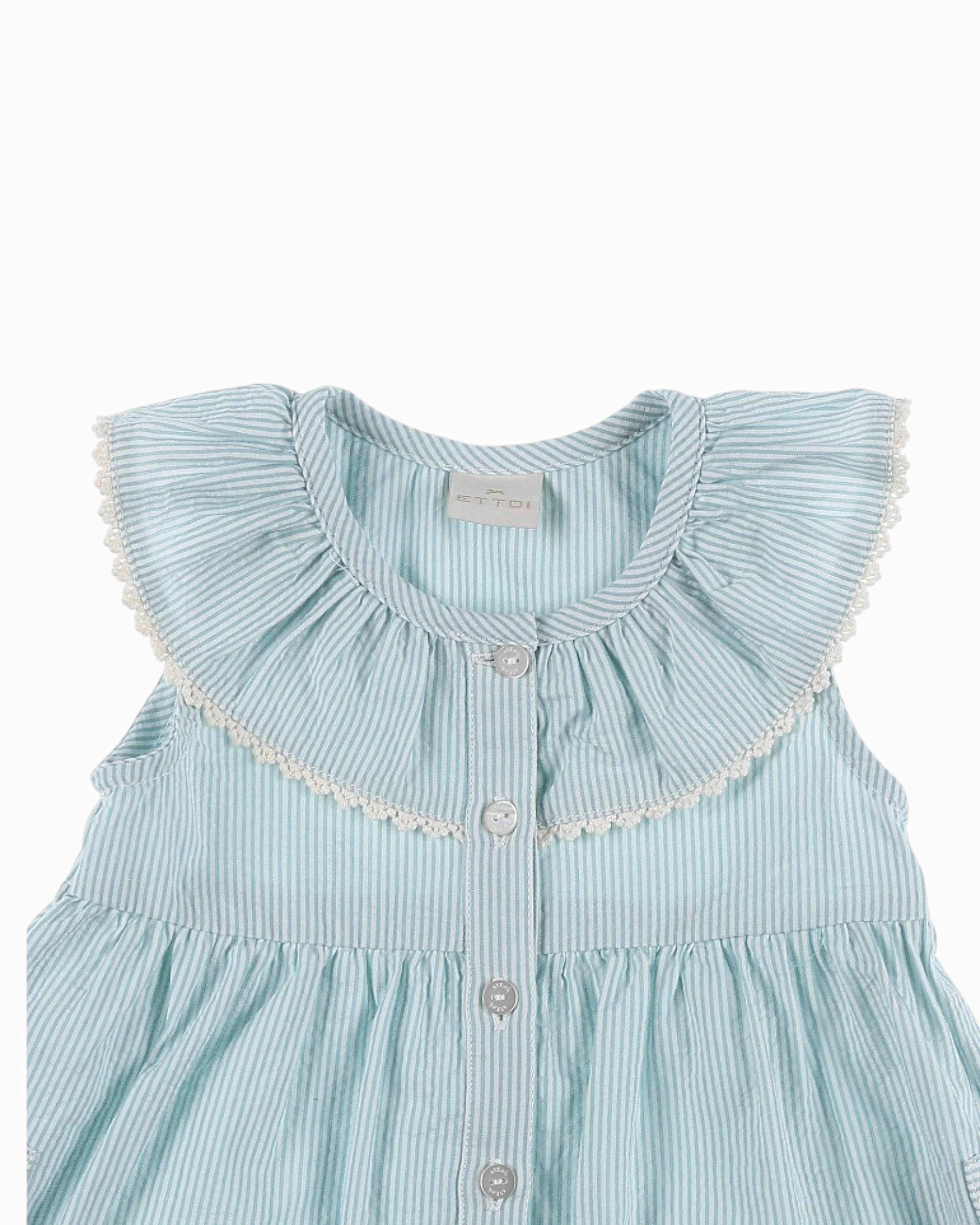 ETTOI Bibie Stripe Sleeveless Dress – Mint Green