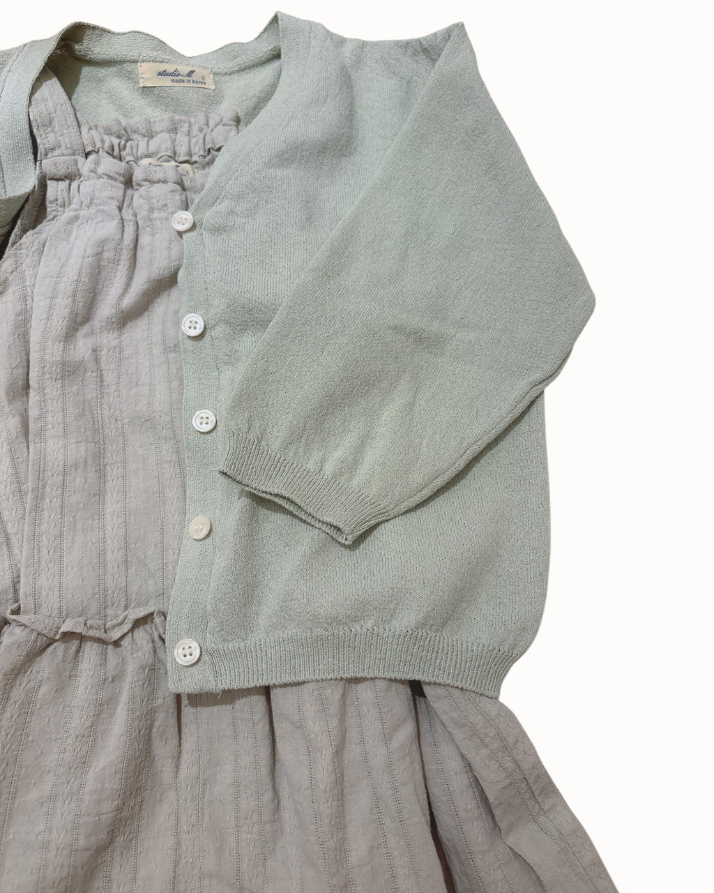 STUDIO M Willow Cotton Gauze Dress & Cardigan Set