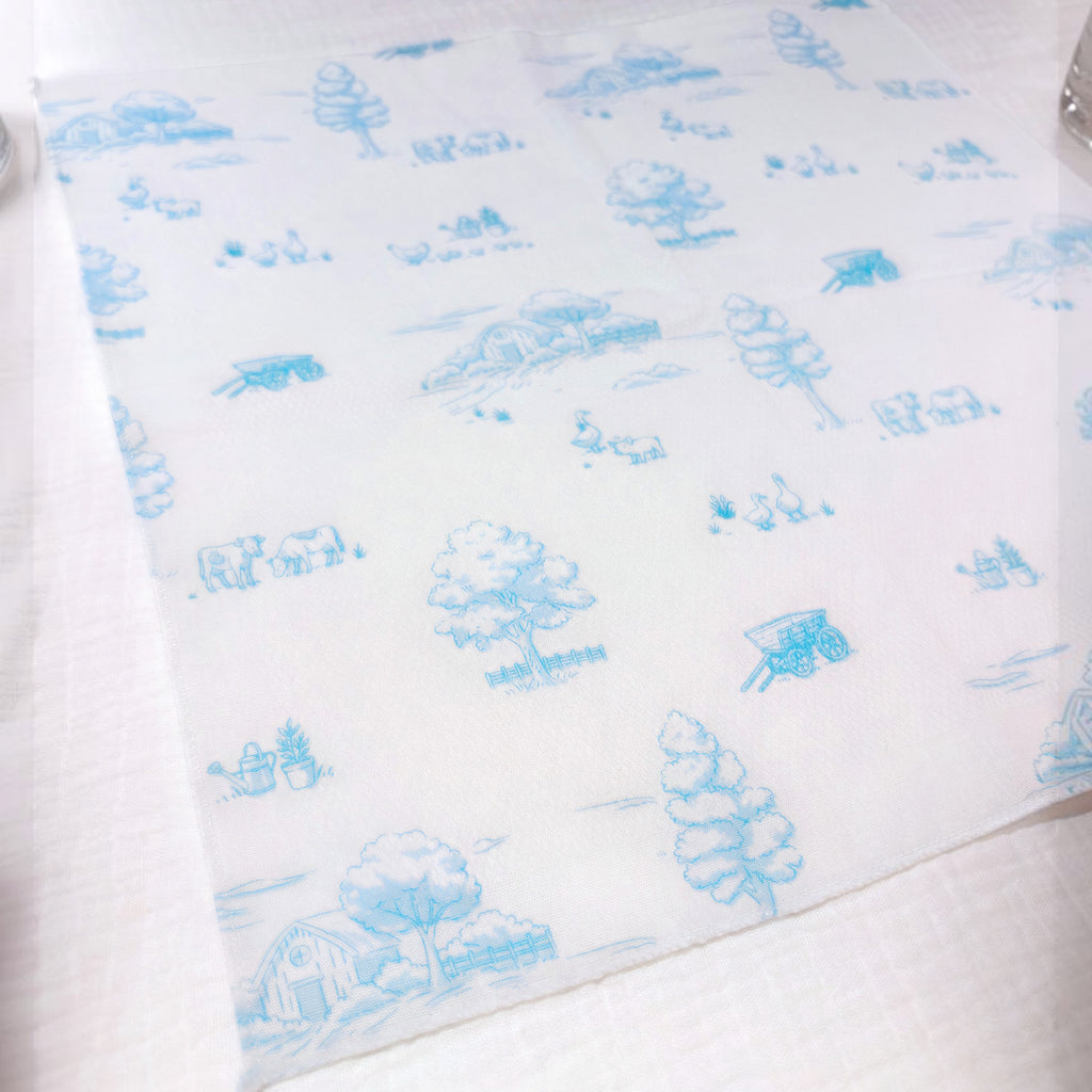 Printed Cotton Gauze Handkerchief Set — 5pcs