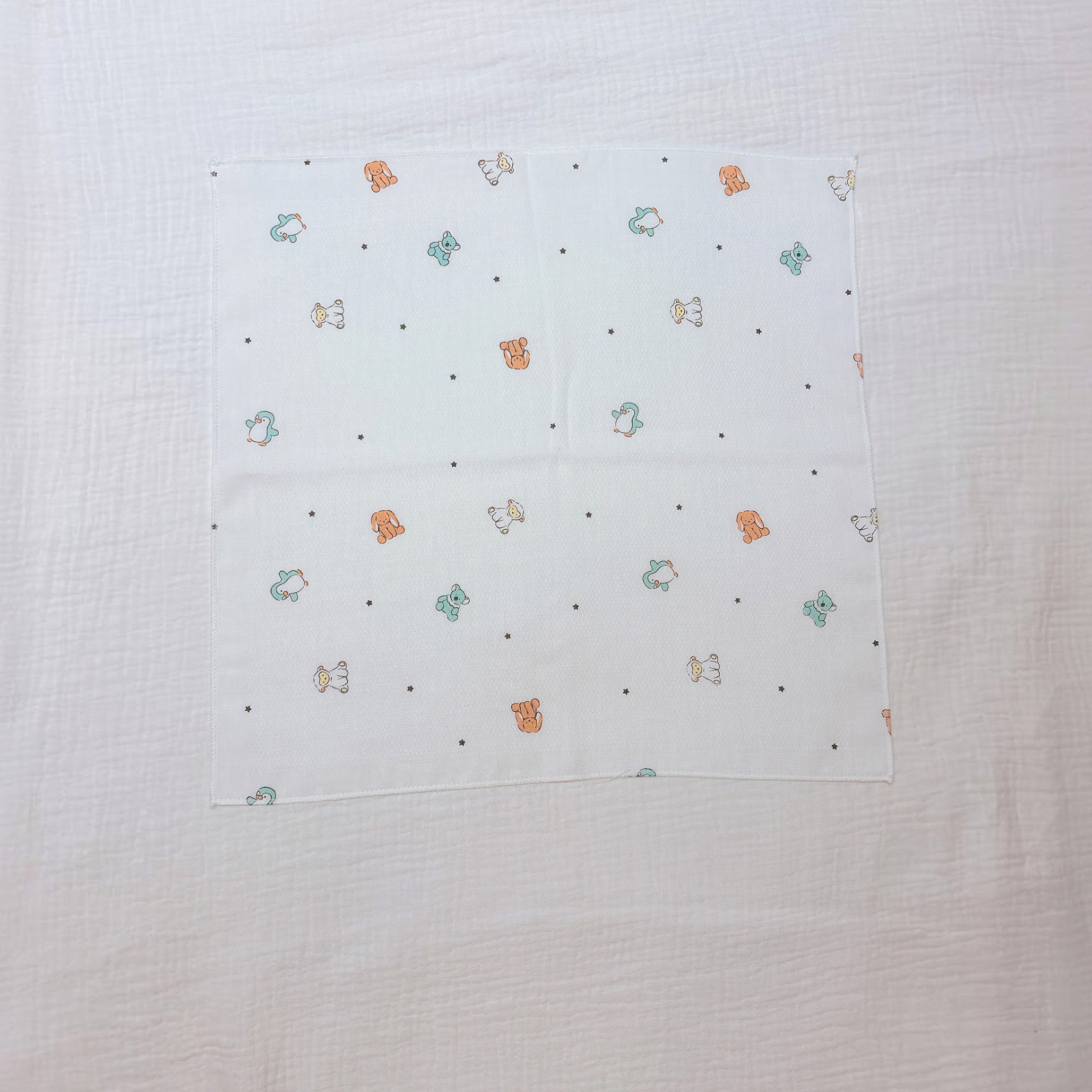 Printed Cotton Gauze Handkerchief Set — 5pcs