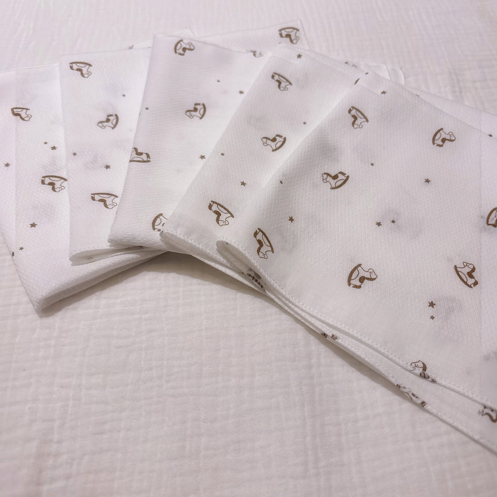 Printed Cotton Gauze Handkerchief Set — 5pcs