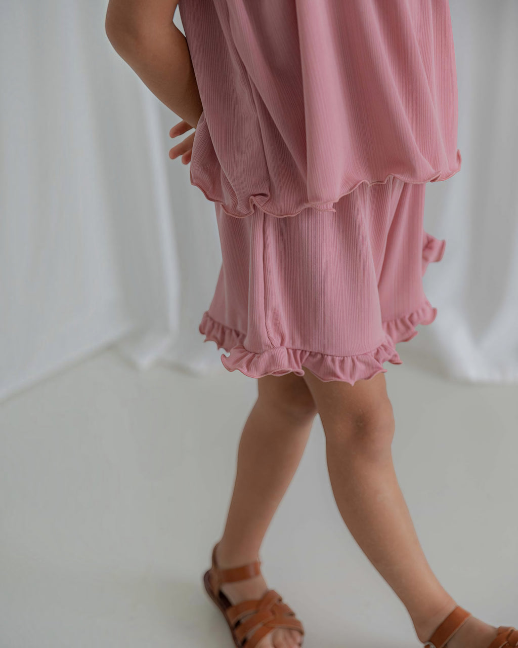 LENUA Pring Ruffle Top & Shorts Set