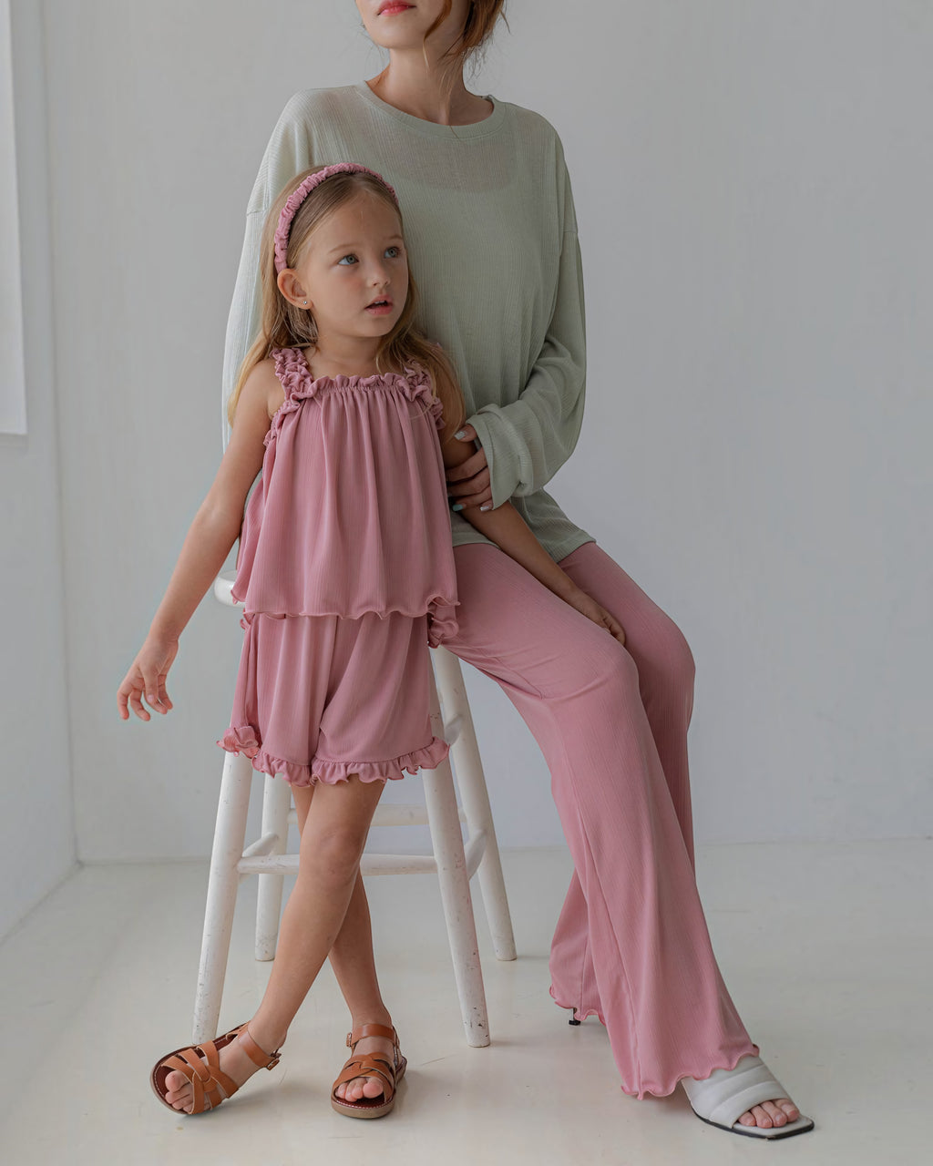 LENUA Pring Ruffle Top & Shorts Set