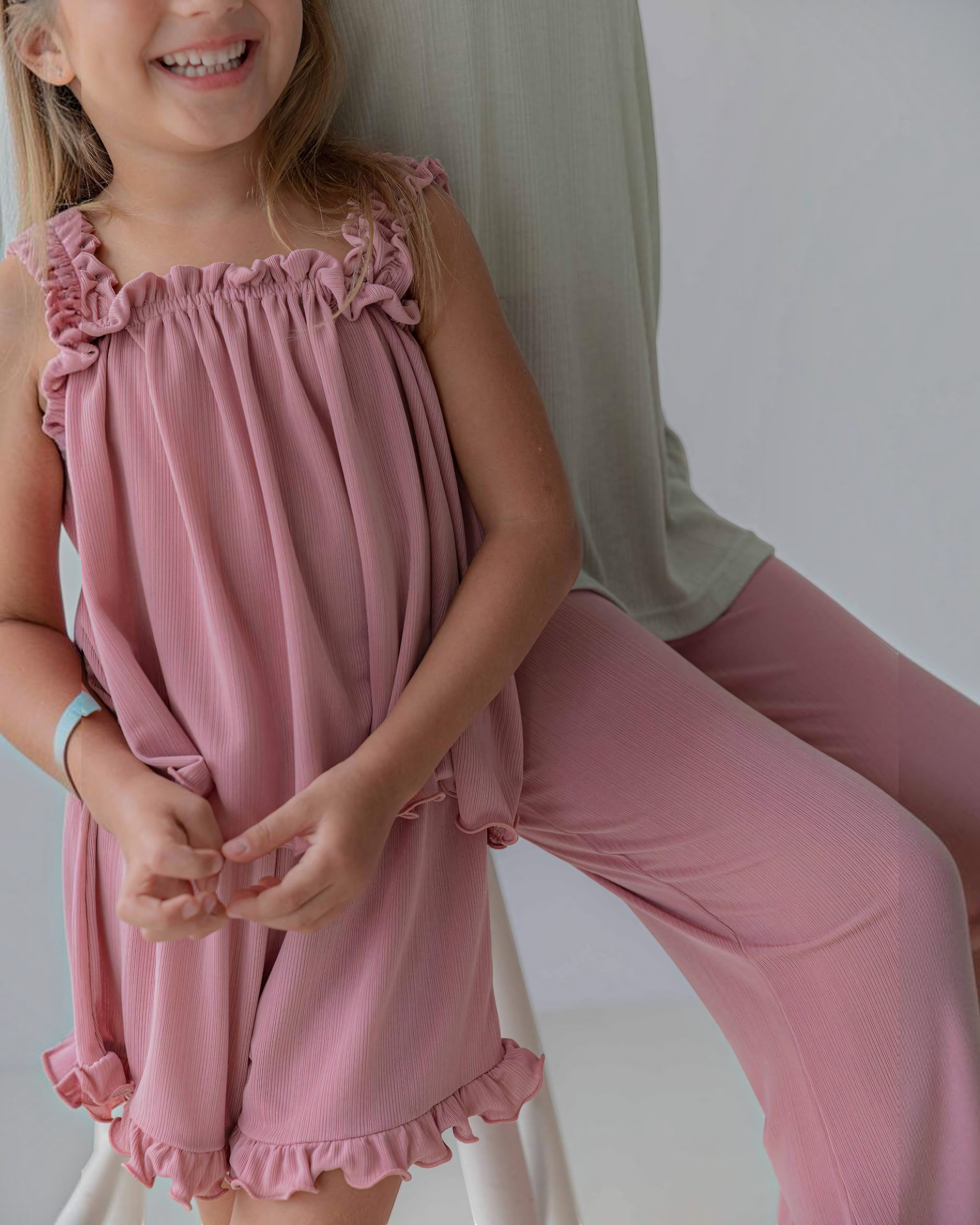 LENUA Pring Ruffle Top & Shorts Set