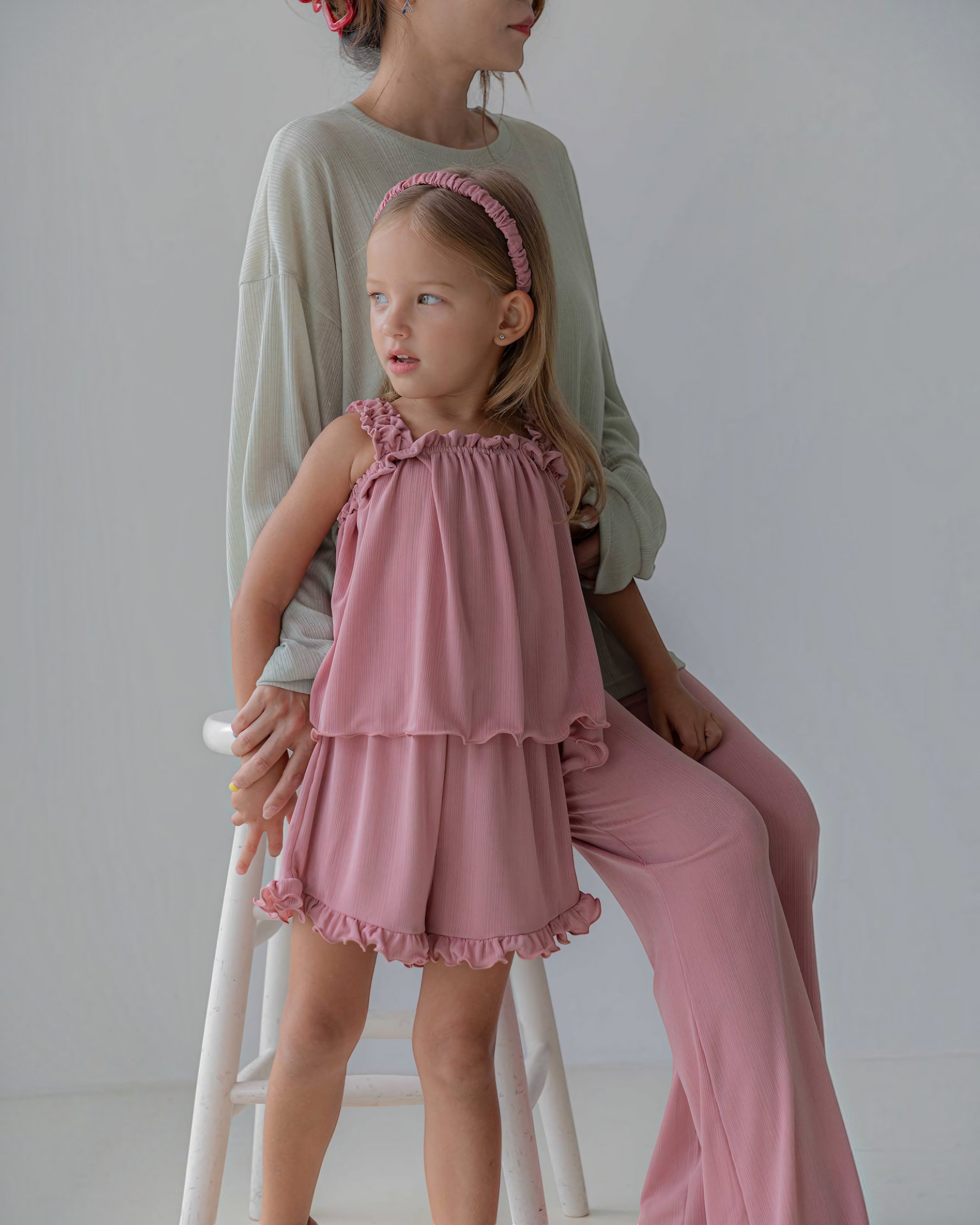 LENUA Pring Ruffle Top & Shorts Set