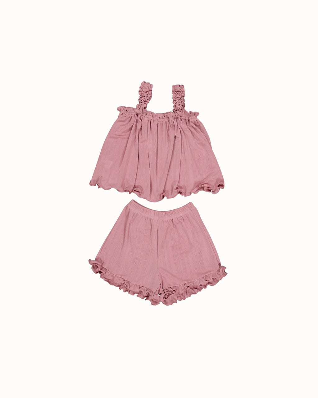 LENUA Pring Ruffle Top & Shorts Set