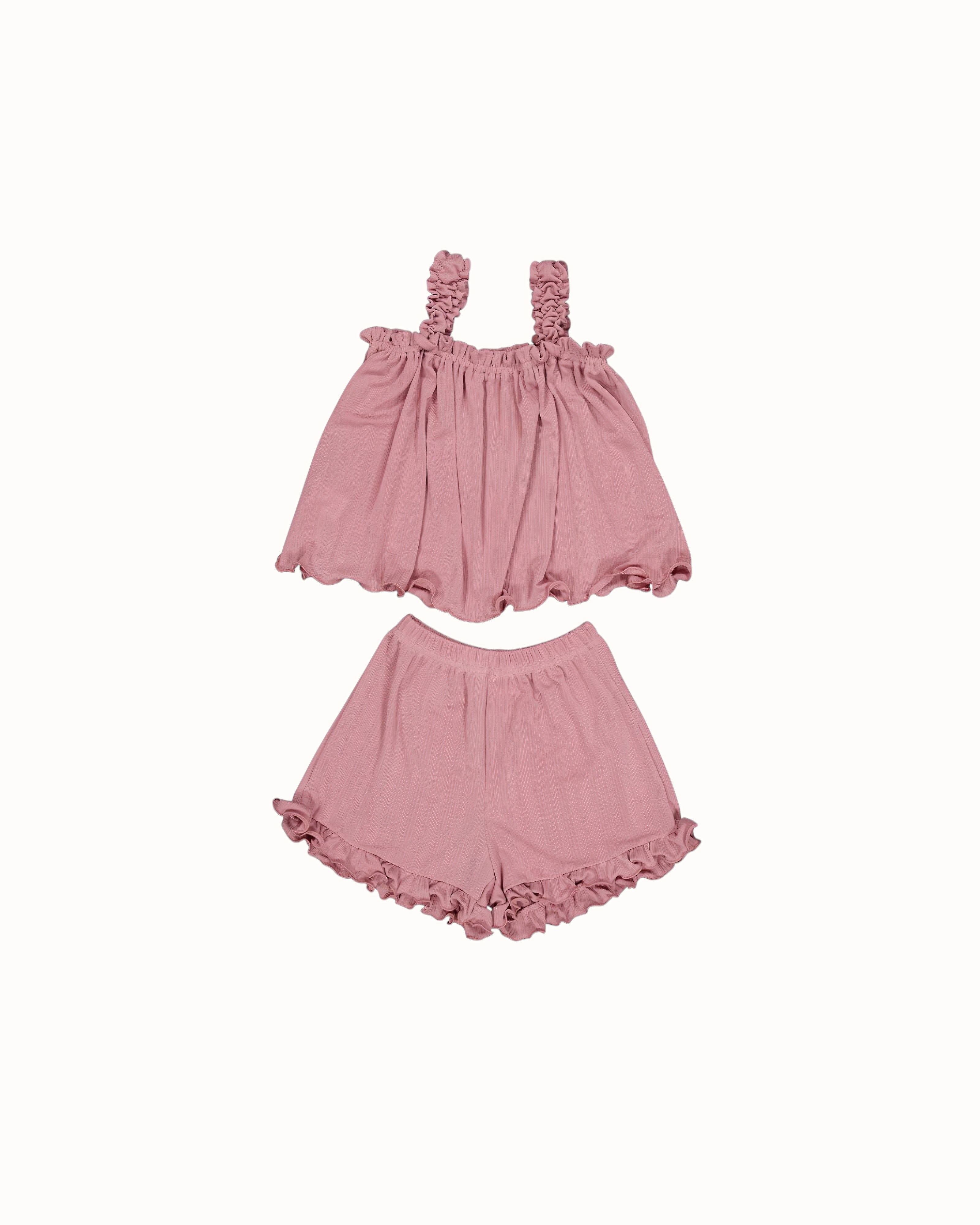 LENUA Pring Ruffle Top & Shorts Set