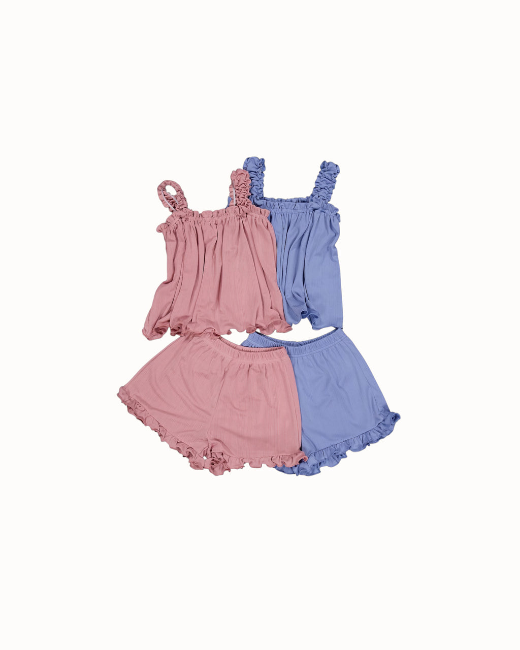 LENUA Pring Ruffle Top & Shorts Set