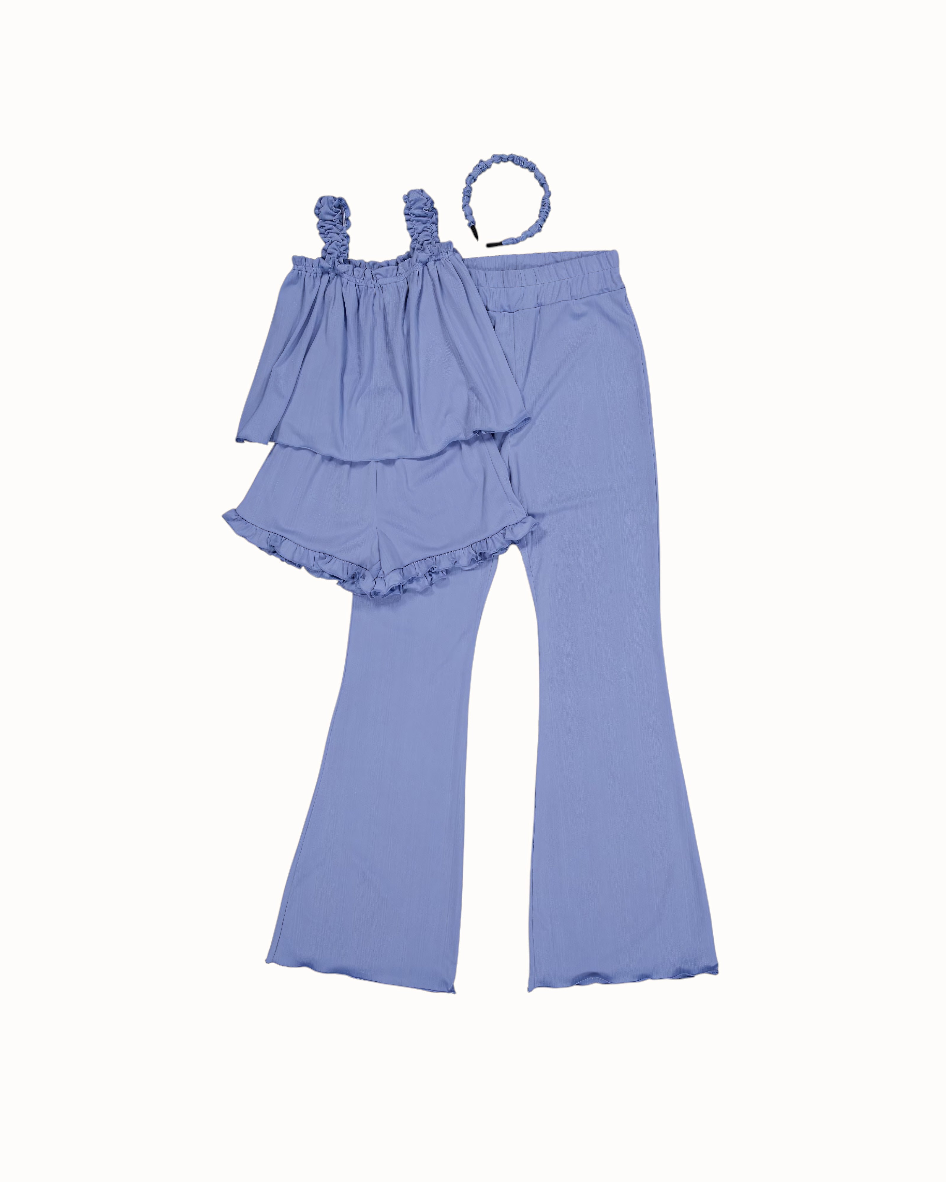 LENUA Pring Ruffle Top & Shorts Set