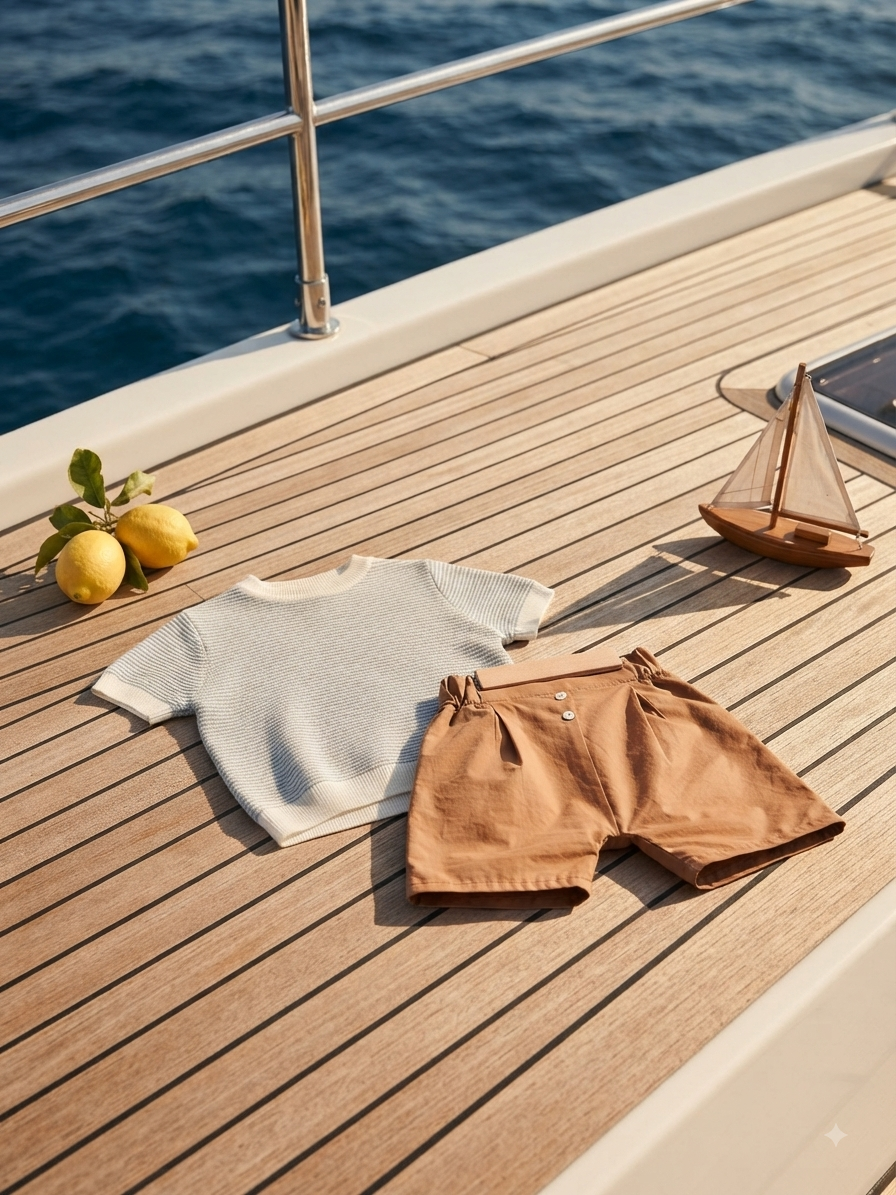SUSU&CRA Mini Le Temps Baggy Pants – Orange Camel