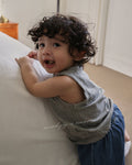NORMALPLAY Pony Print Sleeveless Tee - Melange Grey