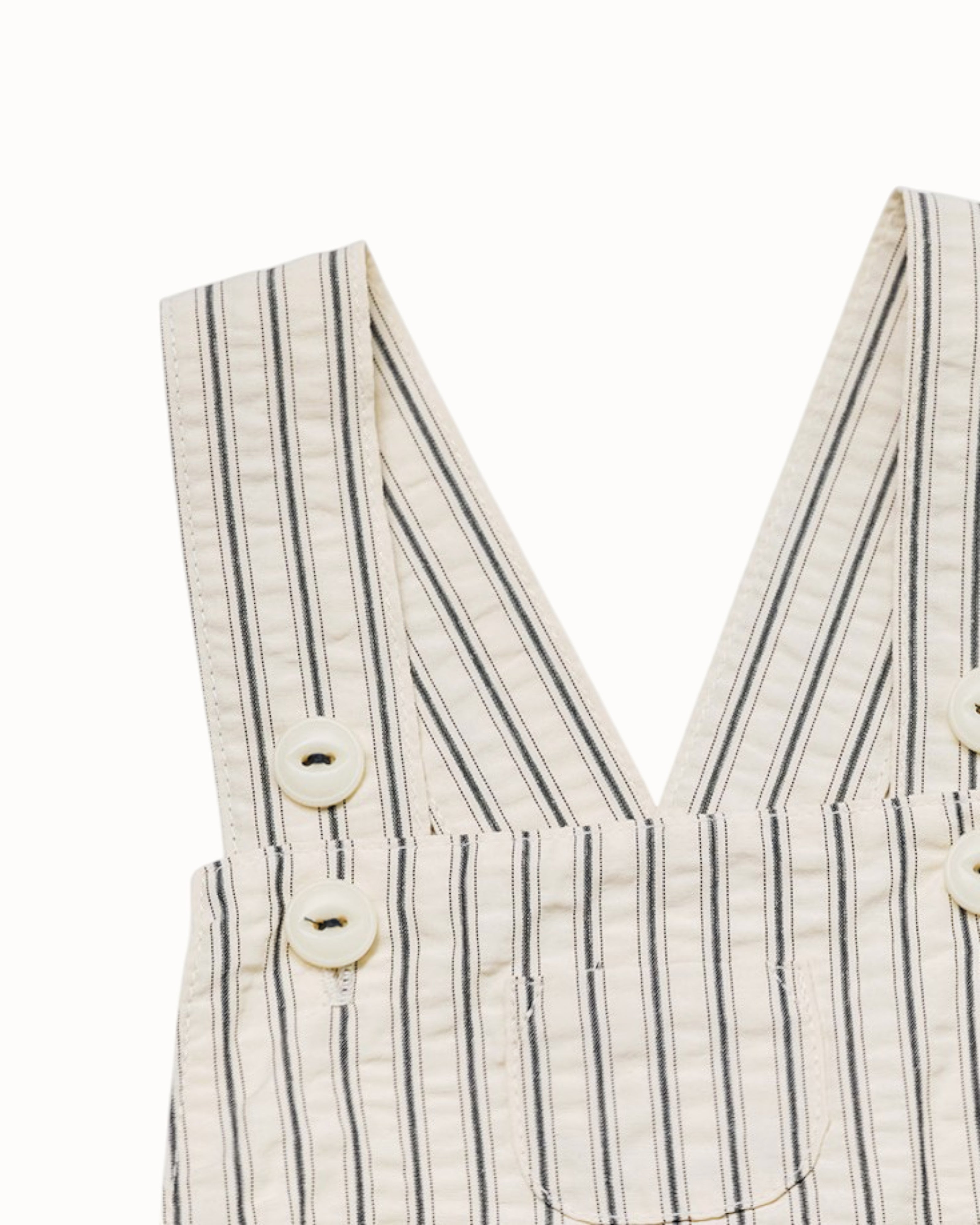 SUSU&CRA Mini Iber Stripe Romper – Cream