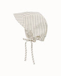 Mini Iber Stripe Bonnet – Cream, front view