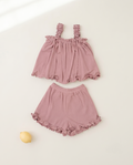 LENUA Pring Ruffle Top & Shorts Set