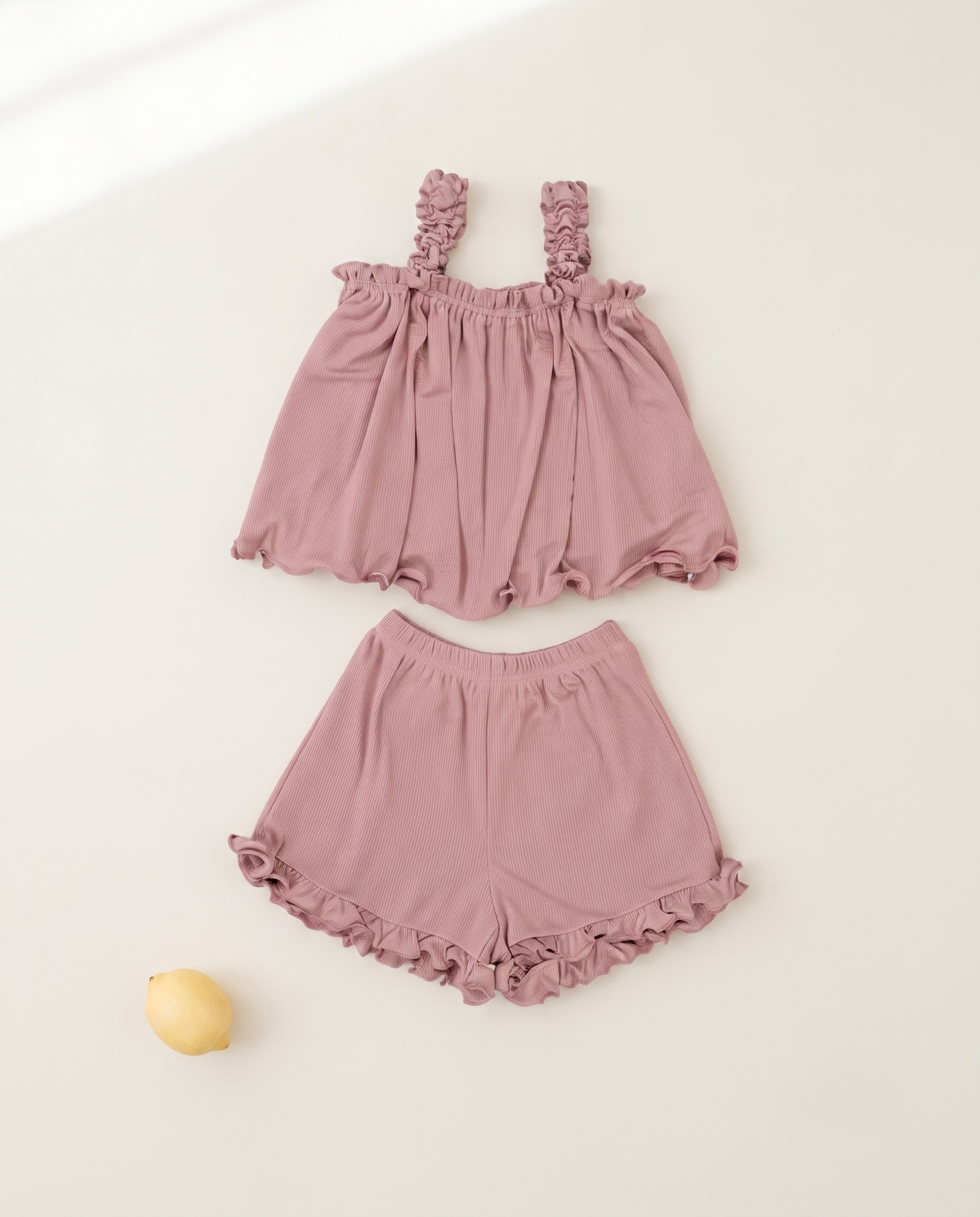 LENUA Pring Ruffle Top & Shorts Set