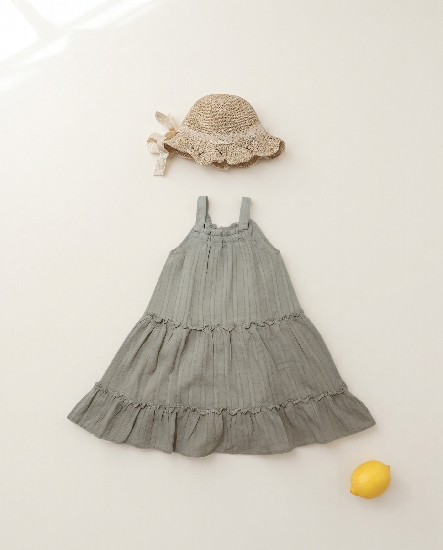 STUDIO M Willow Cotton Gauze Dress & Cardigan Set