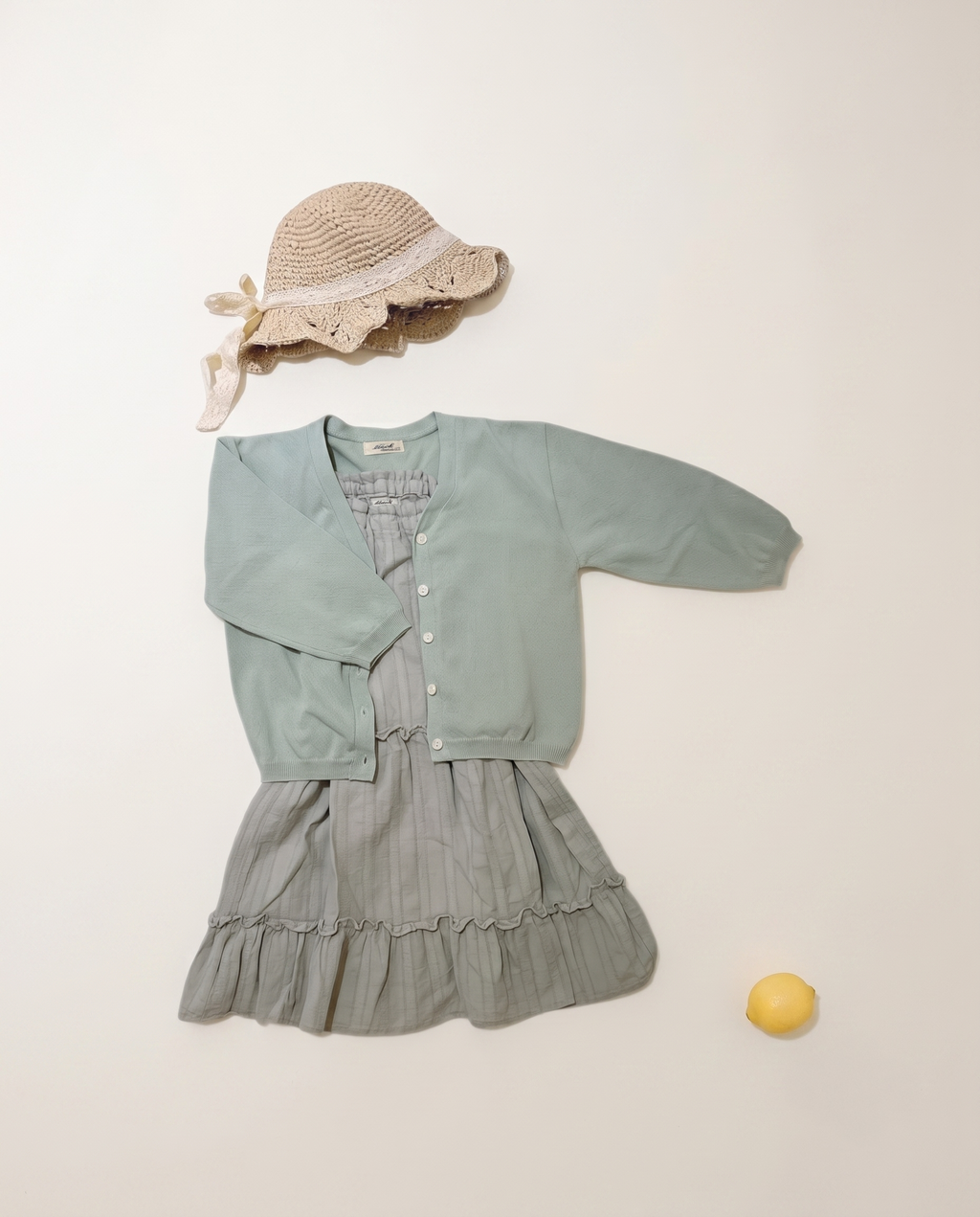 STUDIO M Willow Cotton Gauze Dress & Cardigan Set
