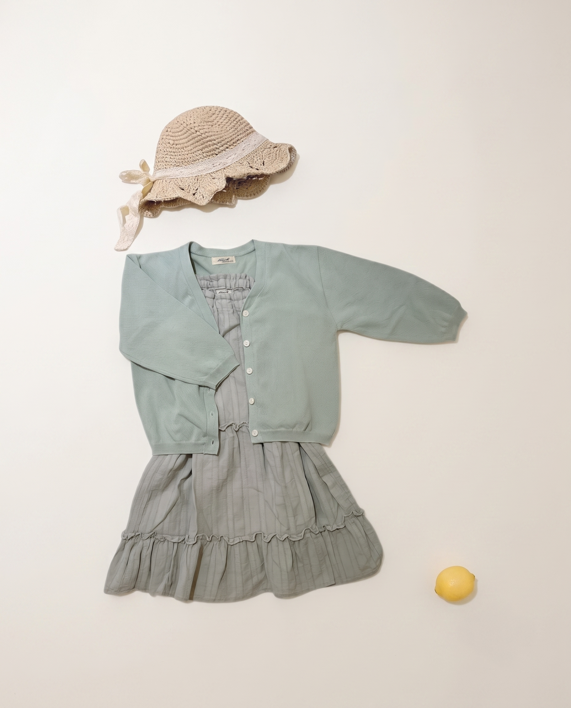 STUDIO M Willow Cotton Gauze Dress & Cardigan Set