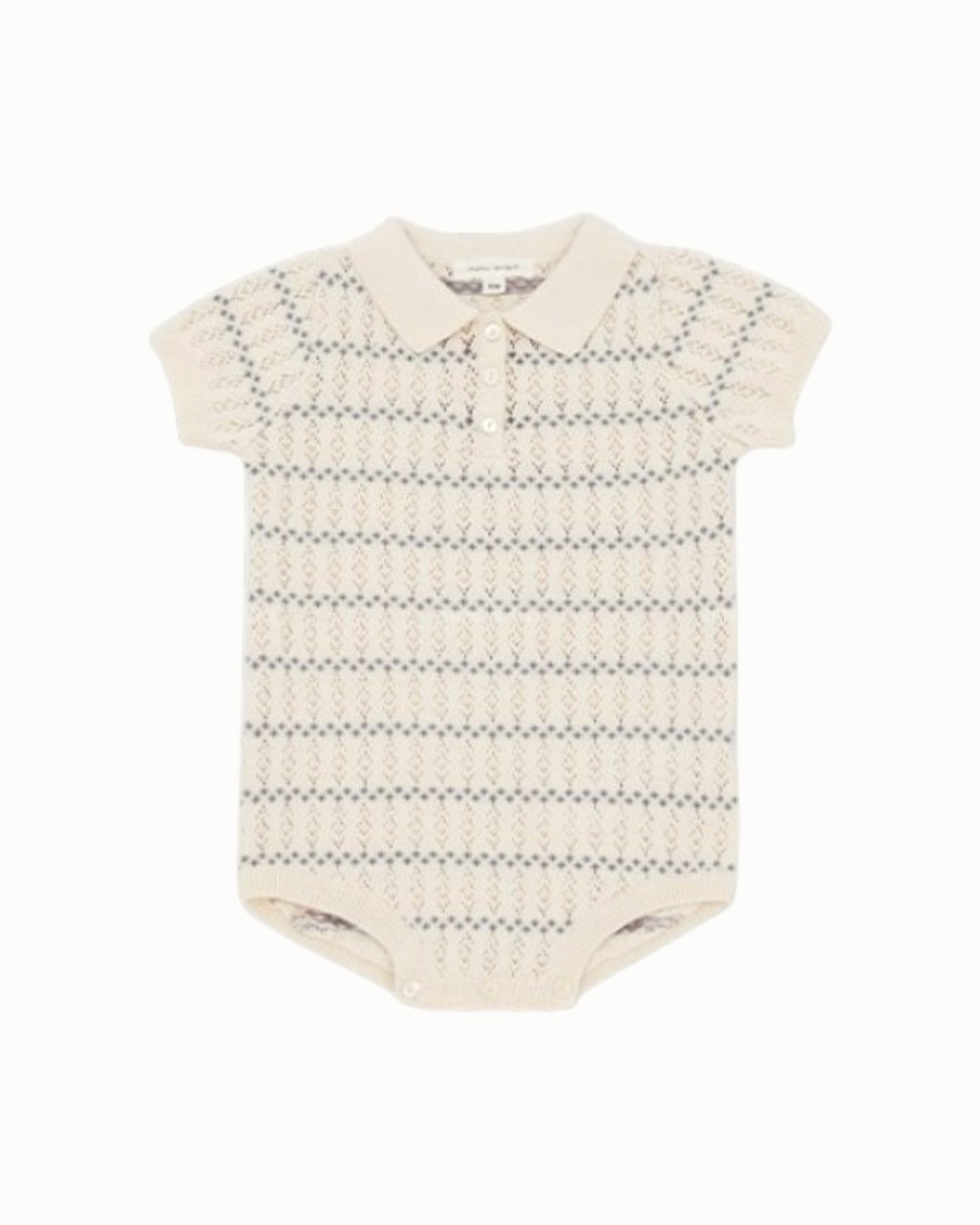 SUSU&CRA MINI Bonville Knit Romper – Cream
