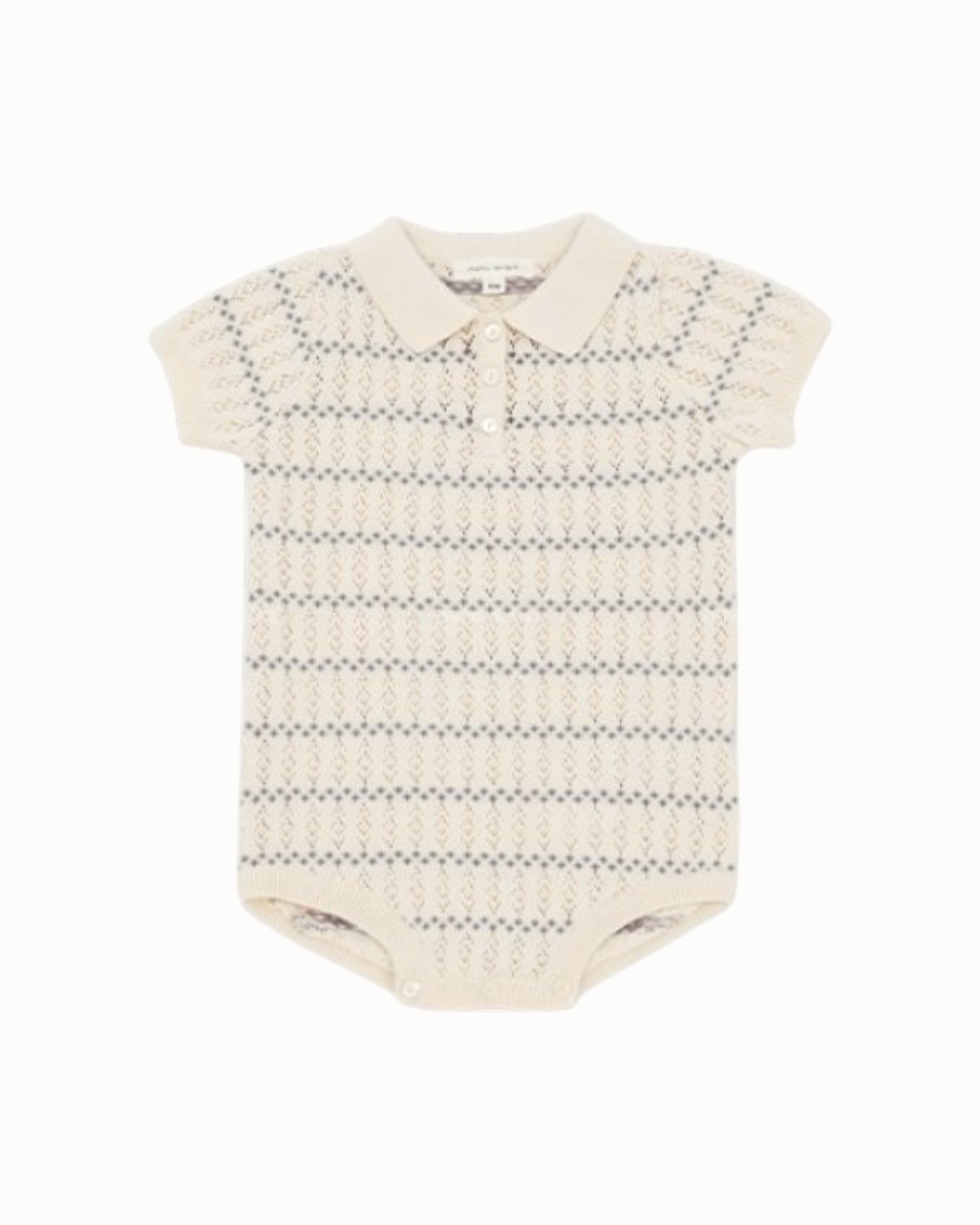 SUSU&CRA MINI Bonville Knit Romper – Cream