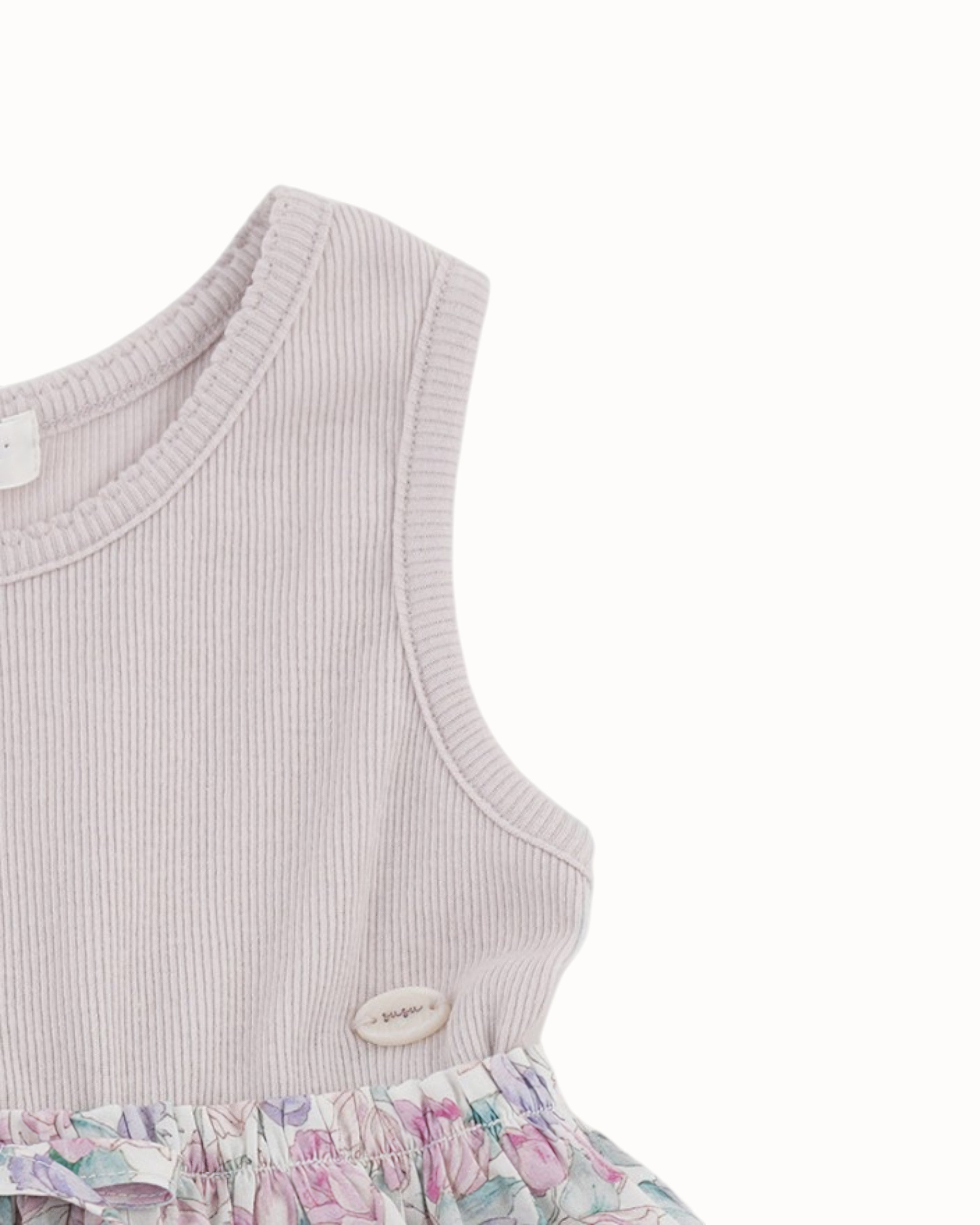 SUSU&CRA Mini Plona Ribbed Sleeveless Dress – Pink