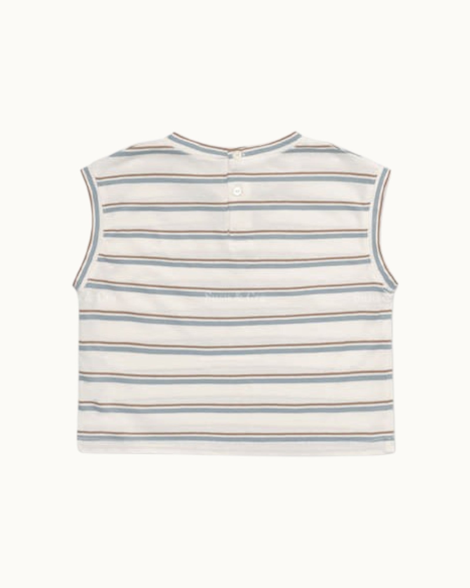 SUSU&CRA Mini Hairo Striped Sleeveless T-Shirt – Blue