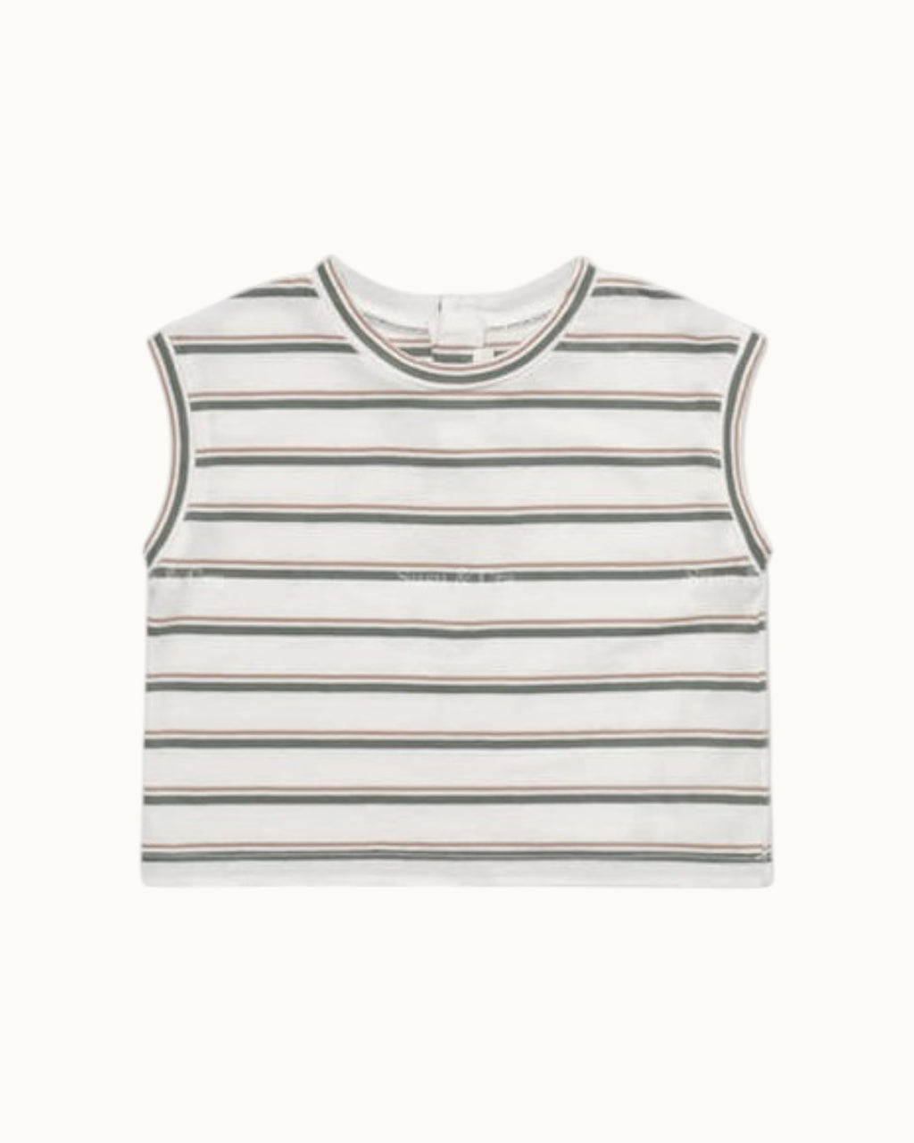 SUSU&CRA Mini Hairo Striped Sleeveless T-Shirt – Green