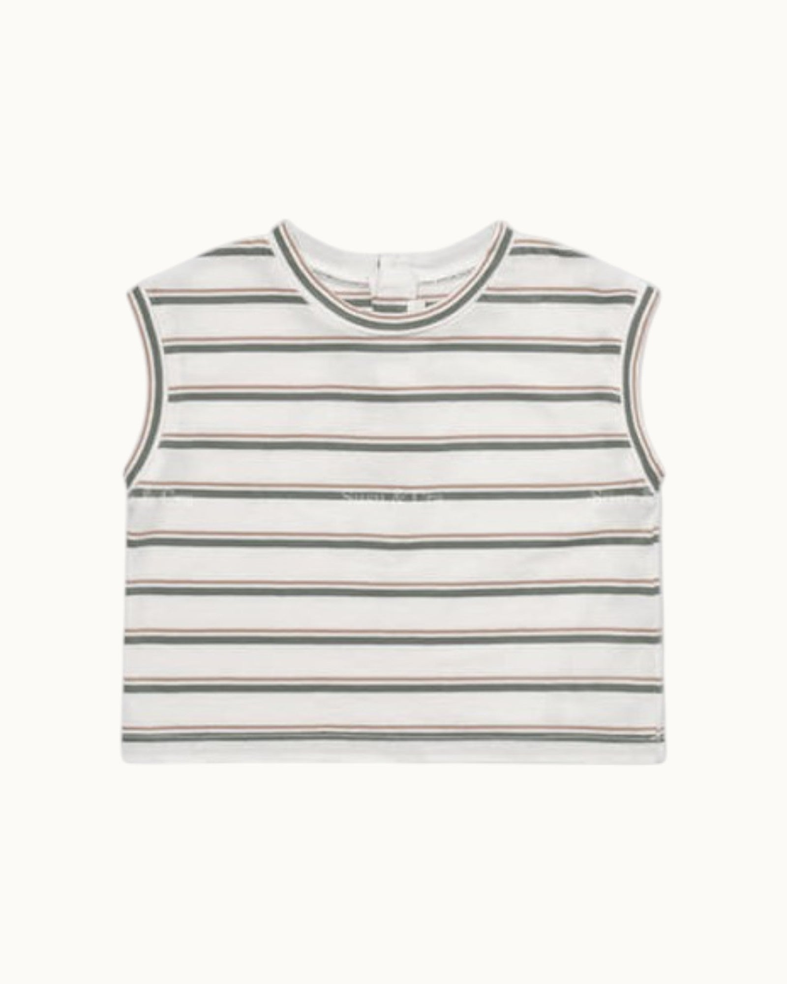 SUSU&CRA Mini Hairo Striped Sleeveless T-Shirt – Green