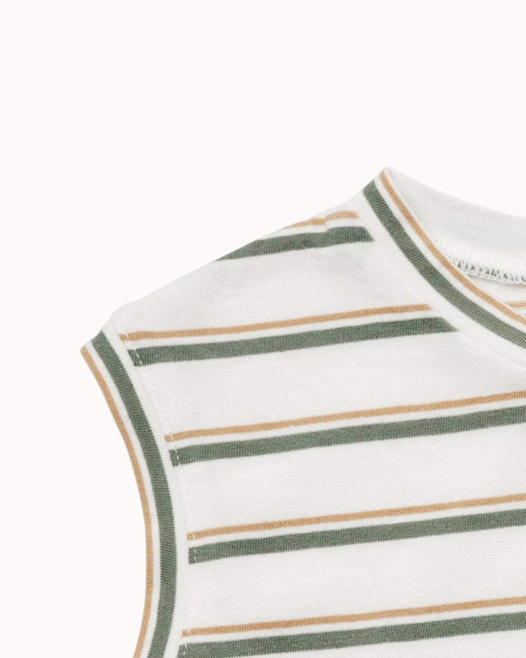 SUSU&CRA Mini Hairo Striped Sleeveless T-Shirt – Green