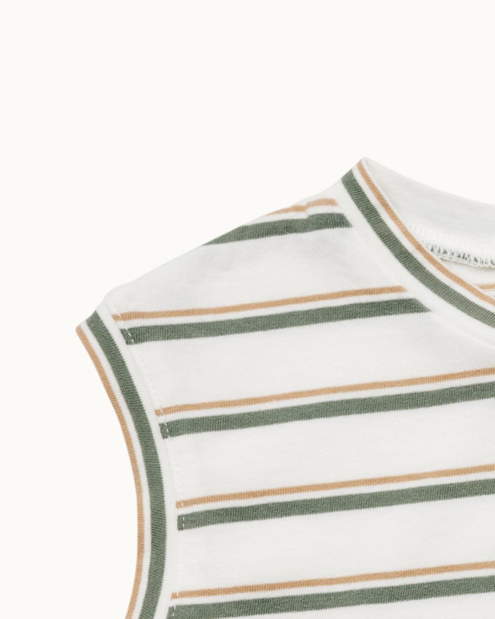 SUSU&CRA Mini Hairo Striped Sleeveless T-Shirt – Green